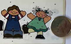 TUMBLING CHILDREN BORDER Stickers(1pc)Provo•Boys•Girls•Kids •Toddlers •Smiling•