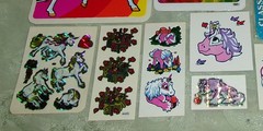 Vintage 80s BJ Decal Specialties Unicorn Sticker Lot Prism Vinyl Foil Rainbow