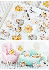 45pcs Kawaii Cute Cats Stickers Pack, Cute Stickers, Kawaii Stickers, Scrapbook