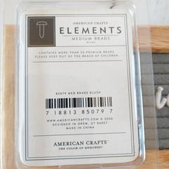 American Crafts Elements Blush Brads Medium Mini Discontinued Craft Supply DIY