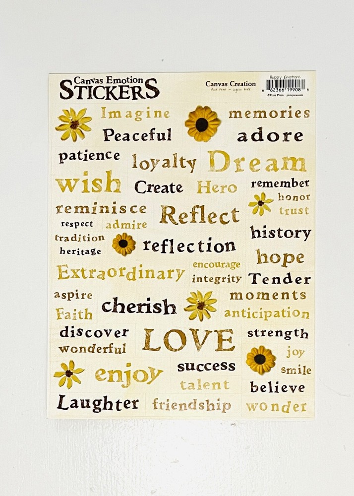 Pixie Press Canvas Emotion Stickers