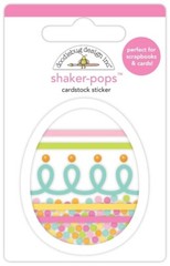Doodlebug Stickers Shaker-Pop 3D Egg-stra Special Decorated Easter Egg Swirls