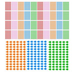100 Sheets Stationery Adhesive Tabs Writable Label Stickers Colored Dot