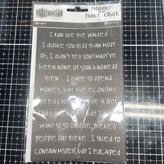 Dylusions Bigger Chat Back Label Stickers Mixed Media Supplies Funny Sayings