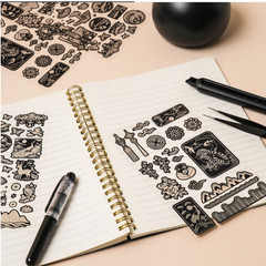 Korean Stationery Set Kawaii Stickers Washi Tape Planner Scrapbook Journal Kit