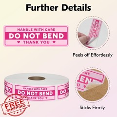 Bueake Fragile Stickers Small Pink 1000 pcs