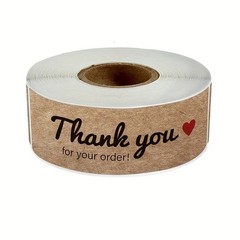 120pcs/roll Kraft Paper Thank You Stickers DIY Gift Packaging Decoration for
