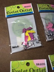 Eyelet Outlet Brads Lot of Girls Baby NEW 6 packs Card Making Scrapbooking