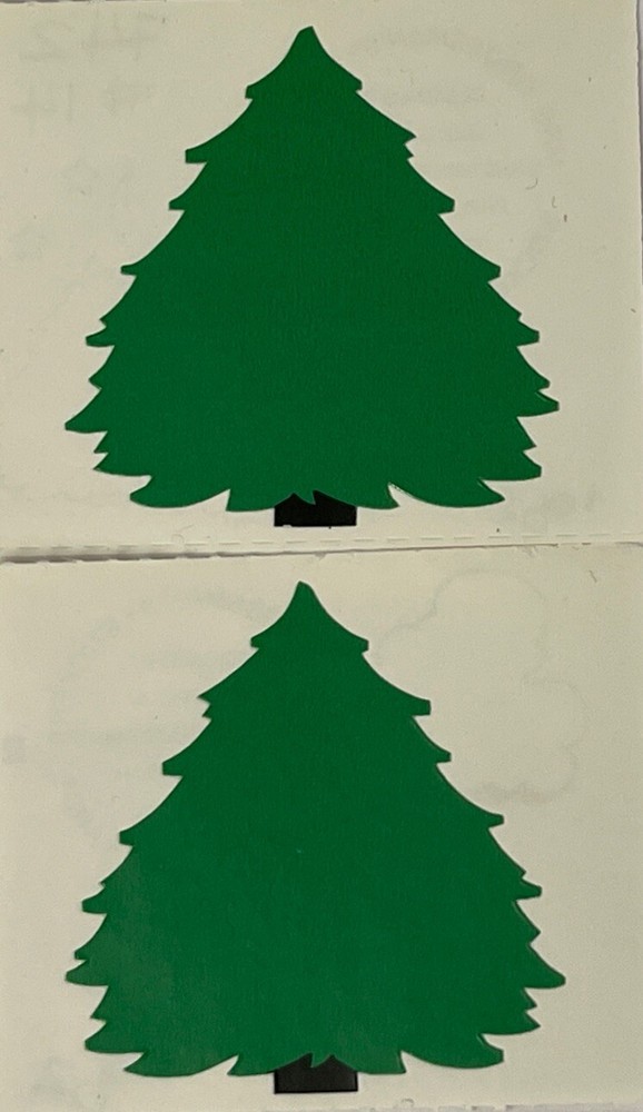 CHUNKY GREEN TREE Stickers (2pc)Mrs.Grossman’s•Christmas •Holiday•Garden•Branch•