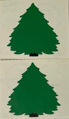 CHUNKY GREEN TREE Stickers (2pc)Mrs.Grossman’s•Christmas •Holiday•Garden•Branch•