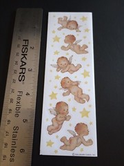 Vintage HALLMARK Mary Hamilton Christmas Nativity Angels Sticker Strip VTG RARE