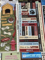 Vintage Dog Puppy Animal Pet Stickers Border, Lot Of 8