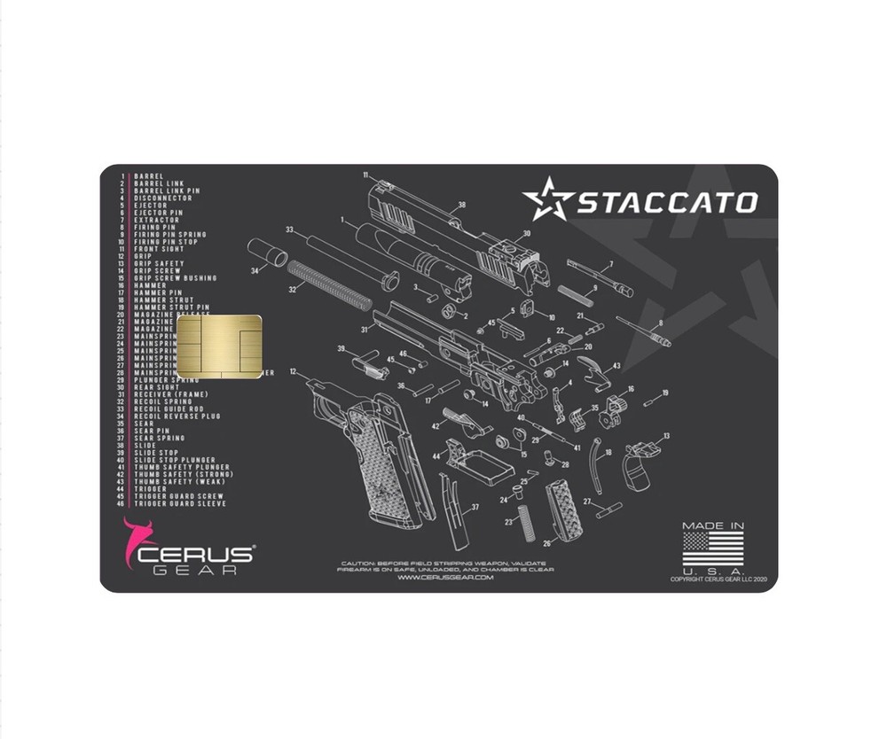 2 Premium Print Staccato Cleaning Mat Bank Card Vinyl Skin Small Chip