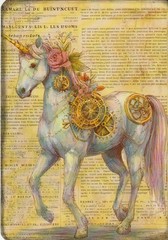 Huge Lot of Junk Journal Art Cards, Steampunk Animals 31pcs, 4″ x 6″