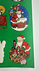 VINTAGE 1990 AGC Santa Claus & Critter Animal Stickers 5 Sheets-Mouse, Squirrel