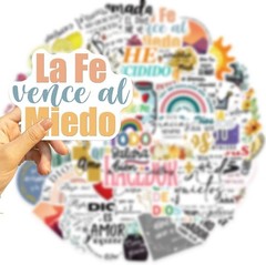 150Pcs Spanish Jesus Christian Stickers, Bible Verse Sticker for Laptop, Wate…