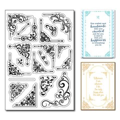 Arbuya Filigree Corners Clear 11×16 cm/4.33×6.3 inches,