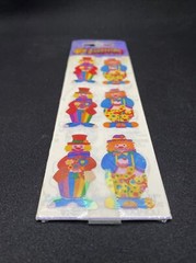 Rare Sandylion Mother Of Pearl Mod Clowns Stickers 1 Sheet NIP