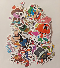 80’s AND 90’s CARTOONS- STICKERS-50 STICKERS-UNBRANDED-NEXT DAY FREE SHIPPING