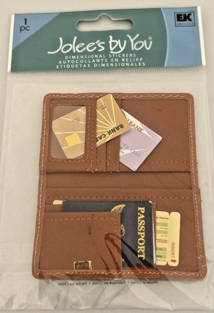 RARE Jolee’s Large Passport Holder Scrapbooking Sticker