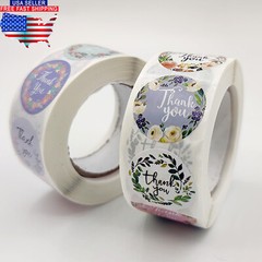 Thank You Stickers – Self Adhesive 500 Label Roll – One Stop Shop