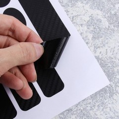 Reusable Vinyl Frame Protector Set for Bicycle Carbon Fibre Black