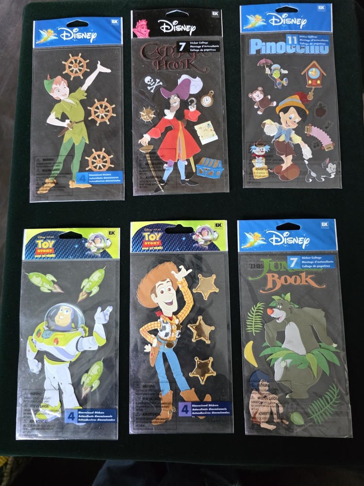 LOT OF 17 Vintage Disney Muppets Sesame Street 3D Dimensional Stickers EK
