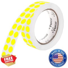 Perco Neon Yellow Round Dots 1 Roll