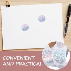 5 Rolls Office Student Classroom Supplies Holographic Sealing Labels