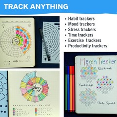 Ultimate Productivity Stencils & Stickers – x20 Sheets of Planner Stickers, x…