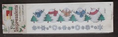 New Provo Craft scrapbooking rub-ons transfers Christmas snowman snowflakes
