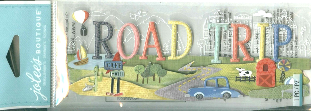 ROAD TRIP Travel Signs Driving Vacation Motel Attraction Jolee’s Title Stickers