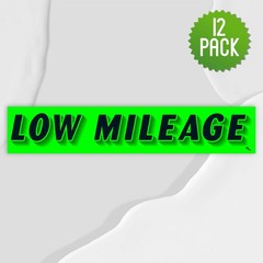 Chartreuse Green Vinyl Slogan Stickers – 12-Pack for Car Dealer Windshield Adve