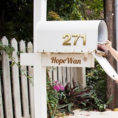 Gold Mailbox Numbers – 2 Inch Address Sign Stickers for Home, Office, Hotel Deco