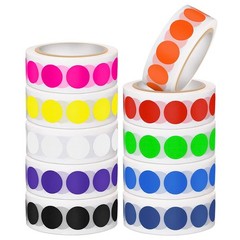 10,000 Color Coding Labels – 1/2″ Round Dot Stickers, 10 Assorted Colors for Hom