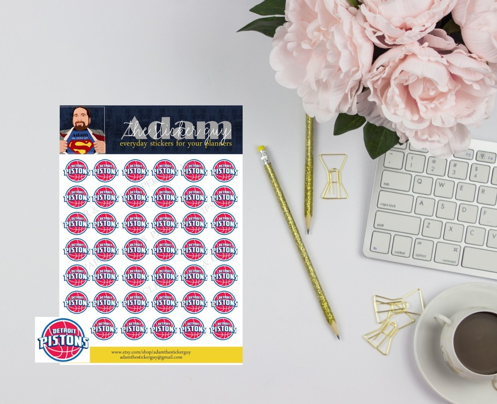 Detroit Pistons Planner Stickers
