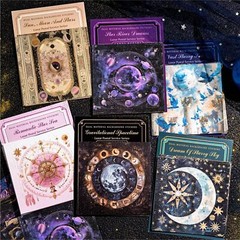 Fantasy Moon Planet Background Paper Stickers Journal Planner Decorative Collage