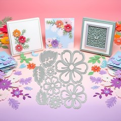 8 Pcs 3D Flower Metal Cutting Dies – Stencil Carbon Steel Die for Scrapbookin…