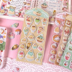 Cute Themed Decorative 3D Sticker Set for Journaling Stationery Decoration DIY