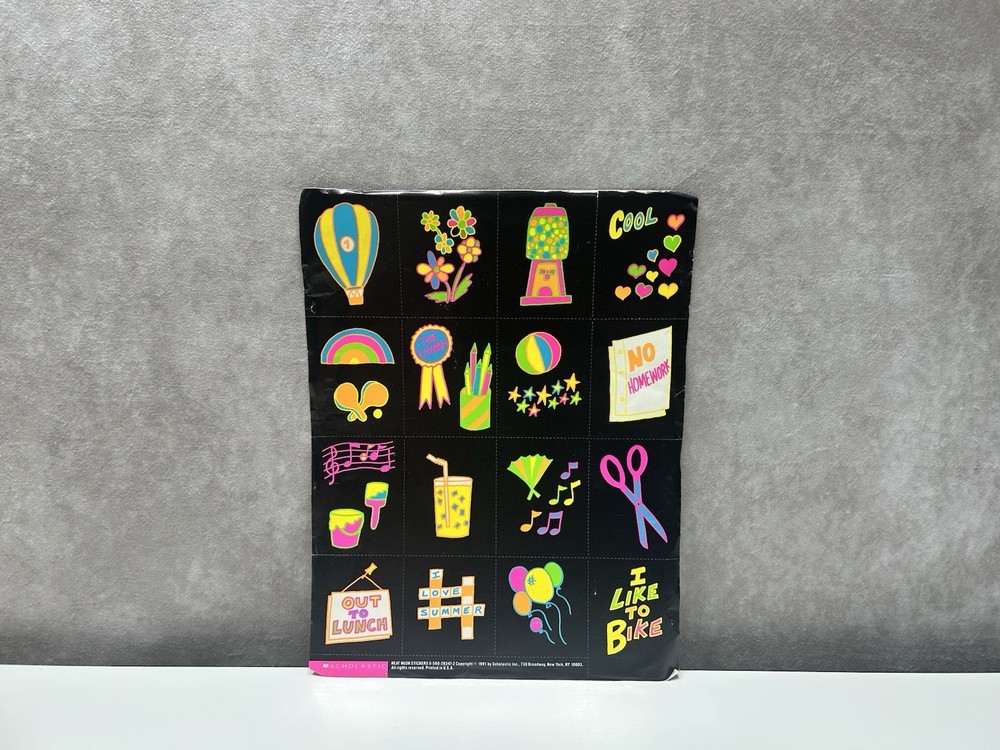 Vintage Stickers, Neon Scholastic, Paint, Gumballs, Balloons