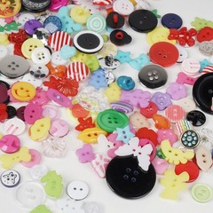 Chenkou Craft Random 100pcs Small Plastic Buttons DIY Sewing Craft Accessory …