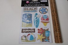 Special Moments 3-D Stickers Beach Summer Surfboard Swim Suit Scrapbooking Craft