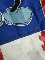Vintage Mickey And Friends Curtain Approximately 40×80 One Side Only