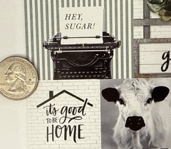 FARMHOUSE Stickers(16pc)Home Sweet Home•Cow•Keep it Simple •&•Hey•Card Making•