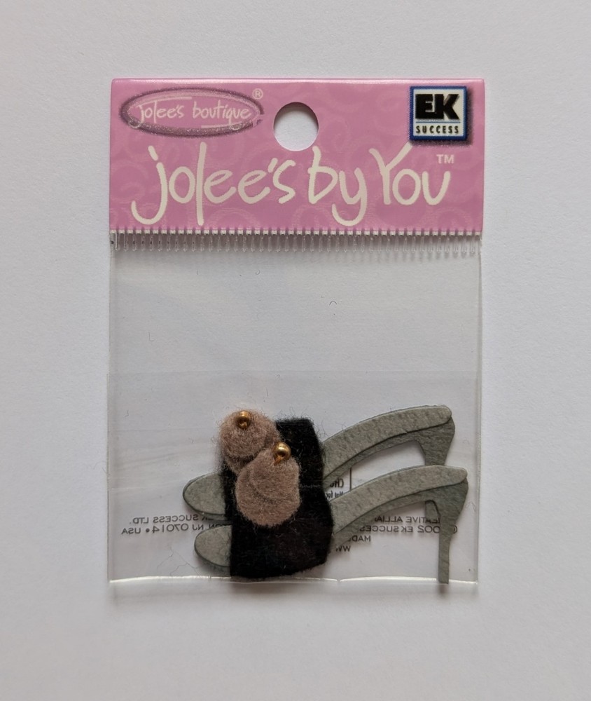 RARE Brown High Heeled Shoes Jolee’s By You MINI Scrapbooking Embellishments