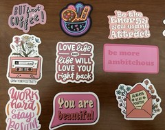 Lot of 15 Positive Affirmation Stickers Smile Happy Love