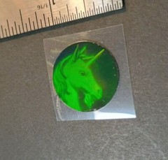 Vintage Stickers 3D Holographic Unicorn Sticker Mod VTG RARE Laser Polaroid