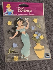 Lot of 6 Disney PRINCESSES with FLOWERS Scrapbooking Sticker Jolee’s EK Success