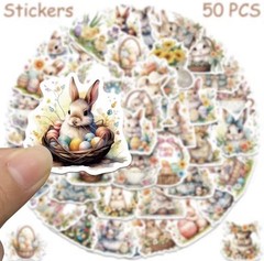 50 PACK RETRO VTG NOSTALGIA EASTER EGG RABBIT BUNNY SPRING Set Bulk Lot 50PCS