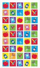 Sticko Classroom Icons Foil Square Stickers School Teacher Planner Supply Crafts